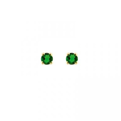 Boucles d'oreilles or 18 carats avec Diopside