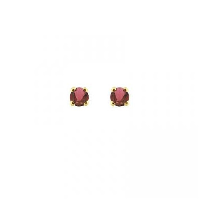 Boucles d'oreilles or 18 carats avec Grenat
