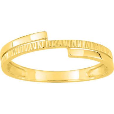 Bague femme Or jaune 18 carats anneau martelé