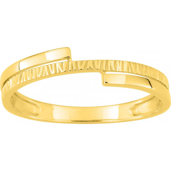 Bague femme Or jaune 18 carats anneau martelé