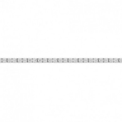 Bracelet or blanc rivière de diamants