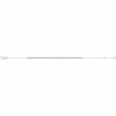 Bracelet or blanc rivière de diamants