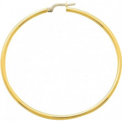 Boucles d'oreilles or 18 carats créoles rondes