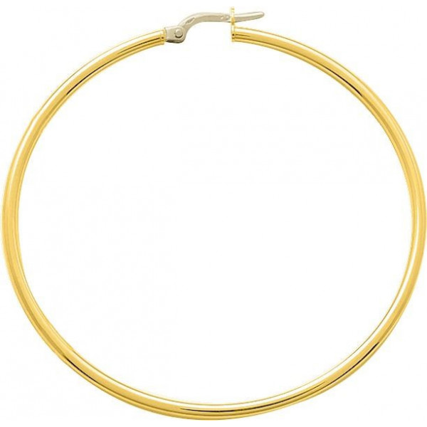 Boucles d'oreilles or 18 carats créoles rondes