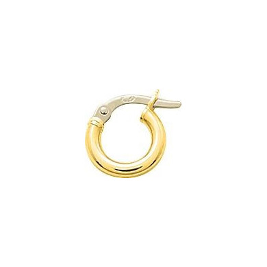 Boucles d'oreilles or 18 carats créoles fil rond