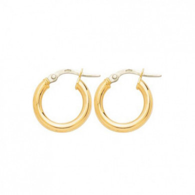 Boucles d'oreilles or 18 carats créoles rondes