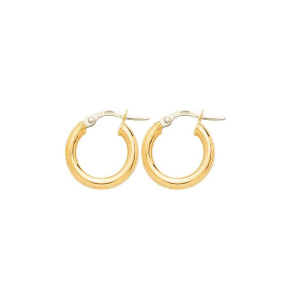 Boucles d'oreilles or 18 carats créoles rondes