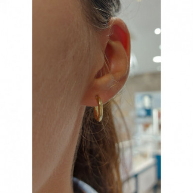 Boucles d'oreilles or 18 carats créoles rondes
