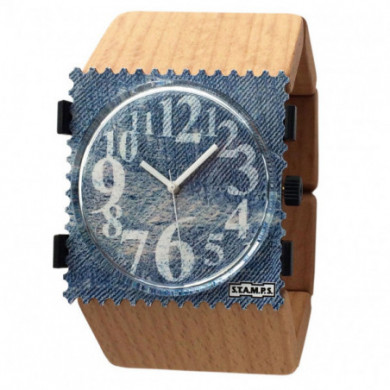 Bracelet montre STAMPS Belta en bois naturel