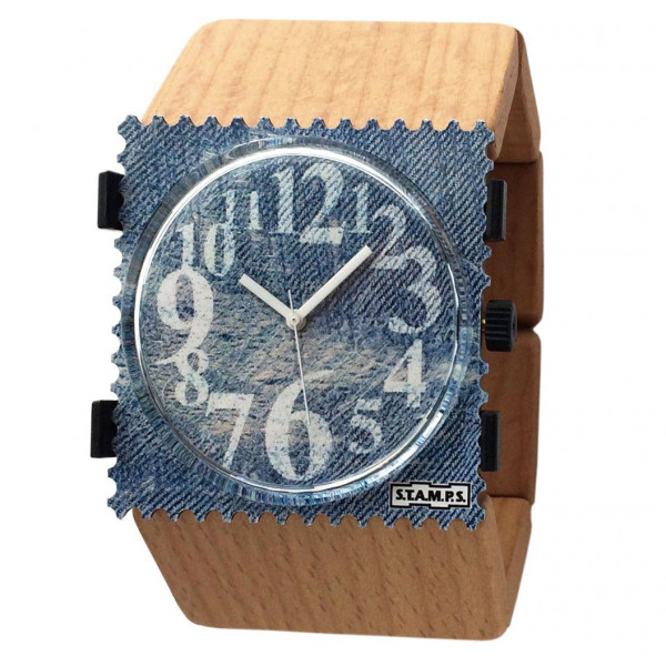 Bracelet montre STAMPS Belta en bois naturel