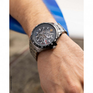 Montre homme automatique acier cadran noir Patrouille De France