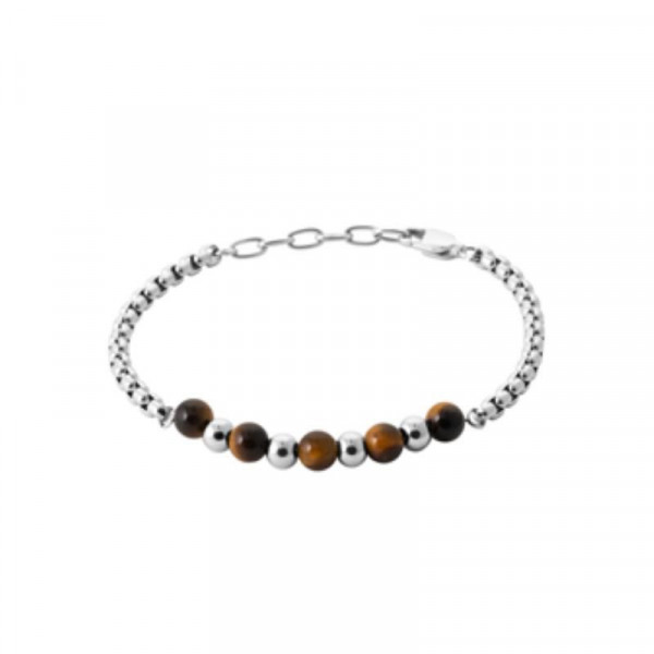 Bracelet acier homme OEIL DE TIGRE