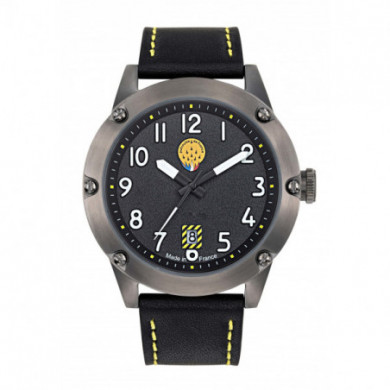 Montre homme quartz Cadran et Cuir Noir Patrouille De France