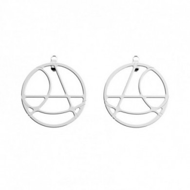 Créoles argent GEORGETTES Valse 30 mm