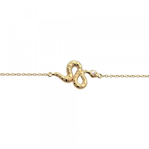 Bracelet or LES GEORGETTES Serpent précieux