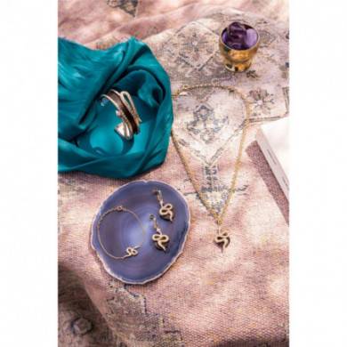 Bracelet or LES GEORGETTES Serpent précieux