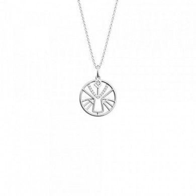 Collier argent GEORGETTES Zodiaque Lion précieuse 20mm