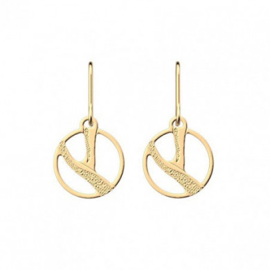 Boucles d’oreilles GEORGETTES or pendantes Tigre 16mm