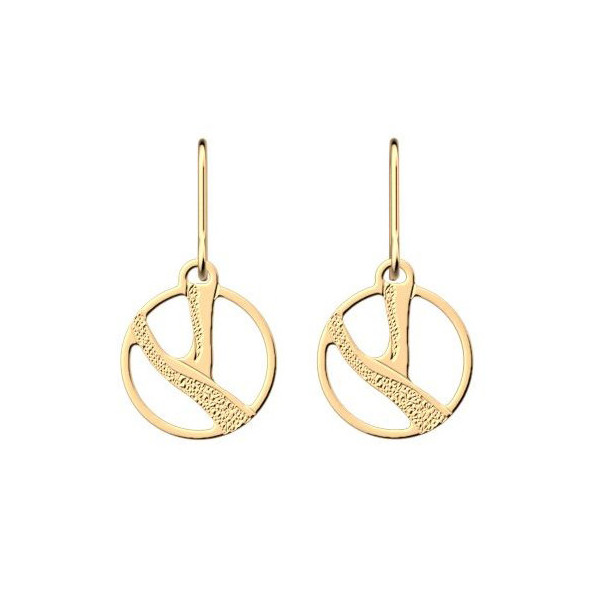 Boucles d’oreilles GEORGETTES or pendantes Tigre 16mm