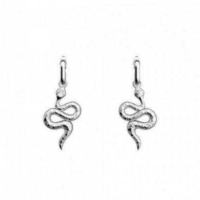 Boucles d’oreilles argent LES GEORGETTES Serpent 16mm précieux