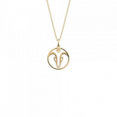 Collier or GEORGETTES Zodiaque Capricorne précieuse 20mm