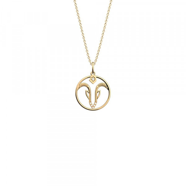 Collier or GEORGETTES Zodiaque Capricorne précieuse 20mm