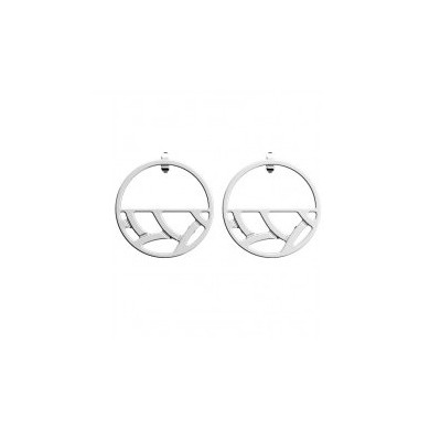 Créoles argent GEORGETTES Tresse 30mm