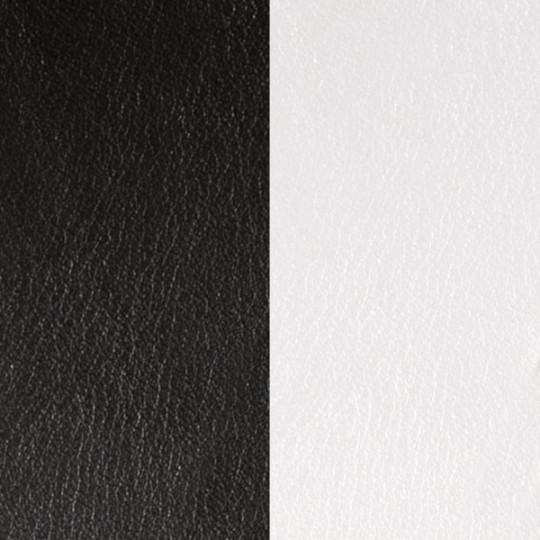 Cuir GEORGETTES boucles d'oreilles Noir Blanc