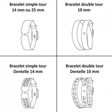 Bracelet montre femme GEORGETTES cuir Denim et Canyon