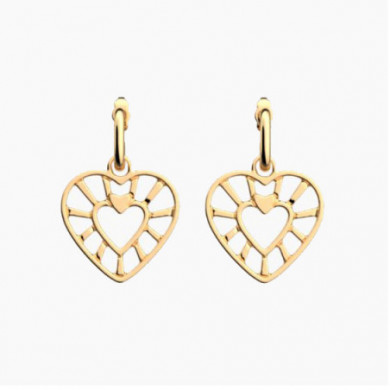Boucles d’Oreilles Femme Or GEORGETTES Coeur 23mm