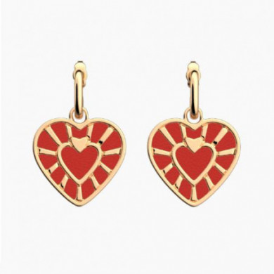 Boucles d’Oreilles Femme Or GEORGETTES Coeur 23mm