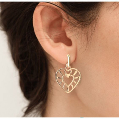 Boucles d’Oreilles Femme Or GEORGETTES Coeur 23mm