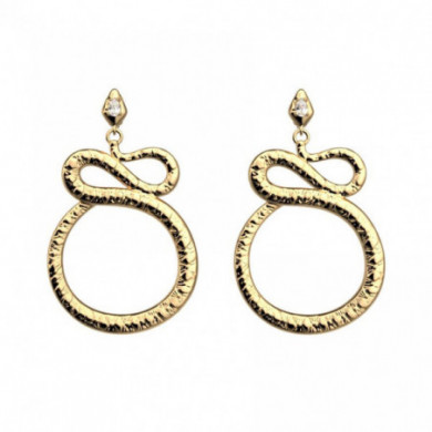 Boucles d’oreilles or LES GEORGETTES Serpent 25mm précieuses