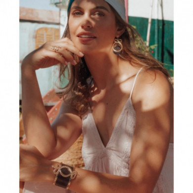 Boucles d’oreilles or LES GEORGETTES Serpent 25mm précieuses