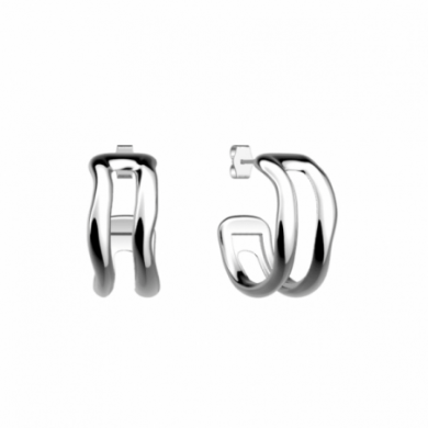Boucles d’Oreilles Femme Argent GEORGETTES Pure organique 8mm