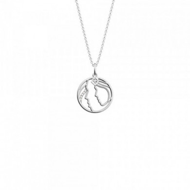 Collier argent GEORGETTES Gemeaux précieuse 20mm