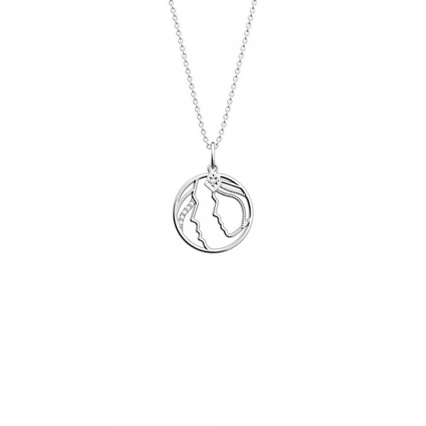 Collier argent GEORGETTES Gemeaux précieuse 20mm