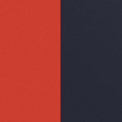 Cuir GEORGETTES bague Corail et Marine métallisé