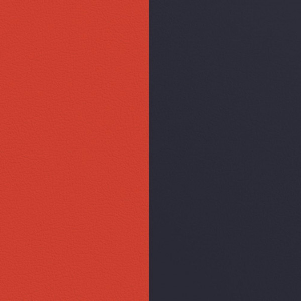 Cuir GEORGETTES bague Corail et Marine métallisé