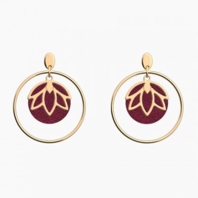 Boucles d’Oreilles Femme Or GEORGETTES Lotus 20mm