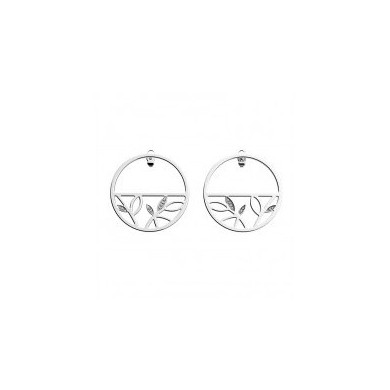 Boucles d'oreilles argent créoles GEORGETTES Arbre de vie 30 mm