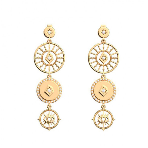 Boucles d’oreilles femme or GEORGETTES Astrale pendantes précieuses