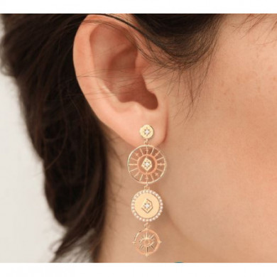 Boucles d’oreilles femme or GEORGETTES Astrale pendantes précieuses