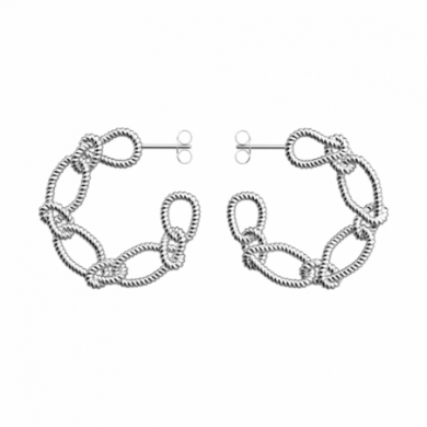 Boucles d’Oreilles Femme Argent GEORGETTES Cordage