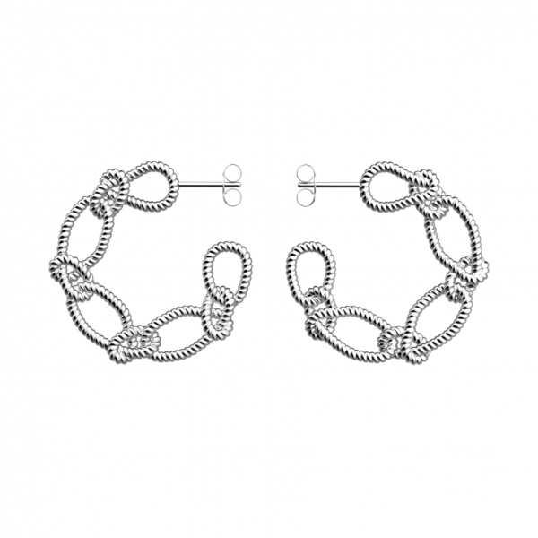 Boucles d’Oreilles Femme Argent GEORGETTES Cordage