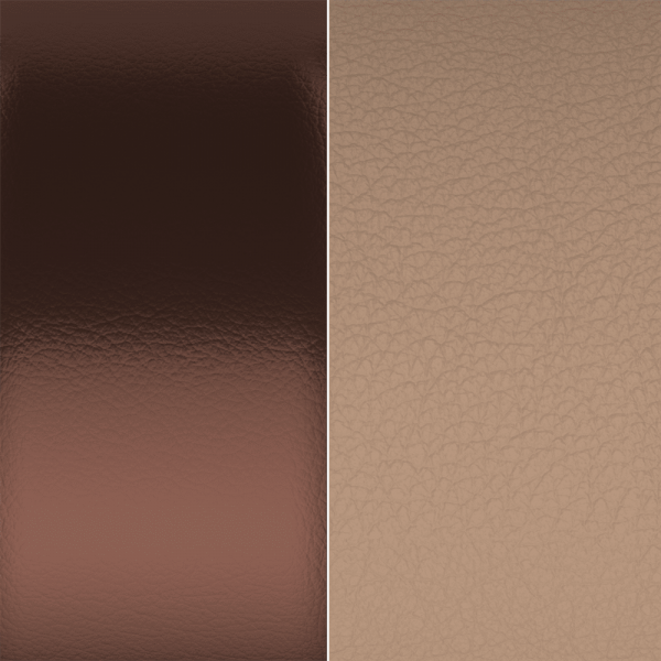 Cuir GEORGETTES bracelets manchettes Marron Glacé et Mocha