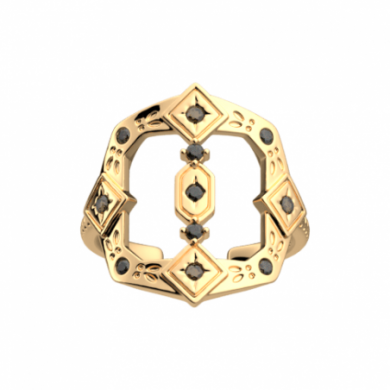 Bague Femme Or  GEORGETTES Tamara 16mm