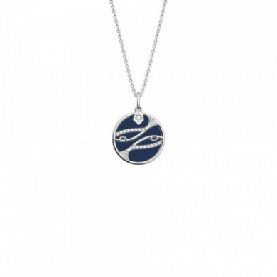 Collier argent GEORGETTES Zodiaque Poisson précieuse 20mm