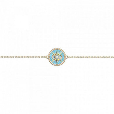 Bracelet or LES GEORGETTES Oeil précieux 16 mm