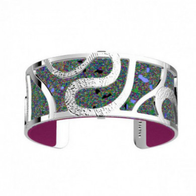 Bracelet argent LES GEORGETTES Reptile 25mm